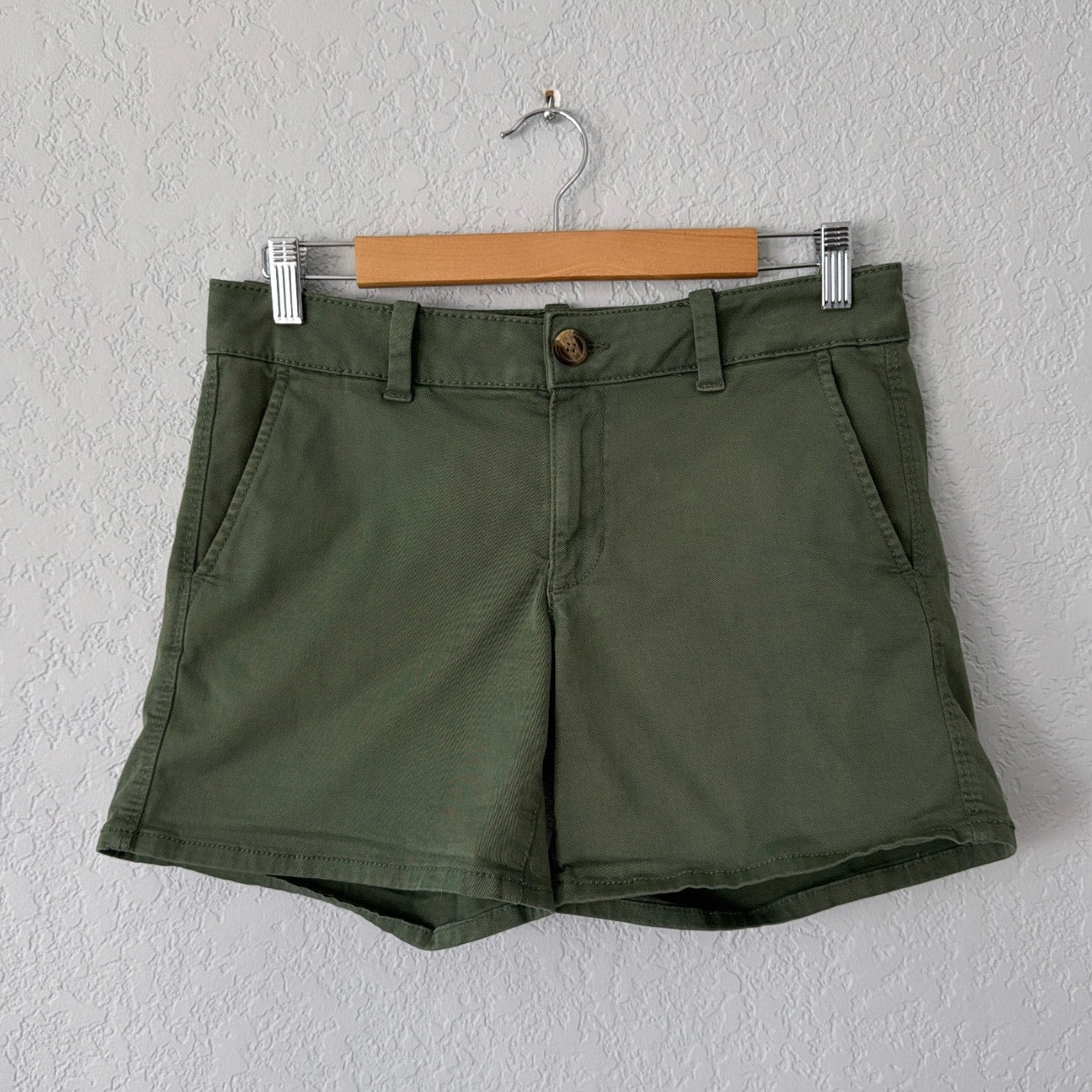 American Eagle Outfitters Denim Super Stretch Midi Waist Shorts