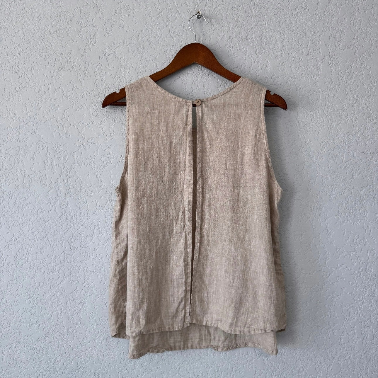 Yuvita Linen Flowy Open Back Tank