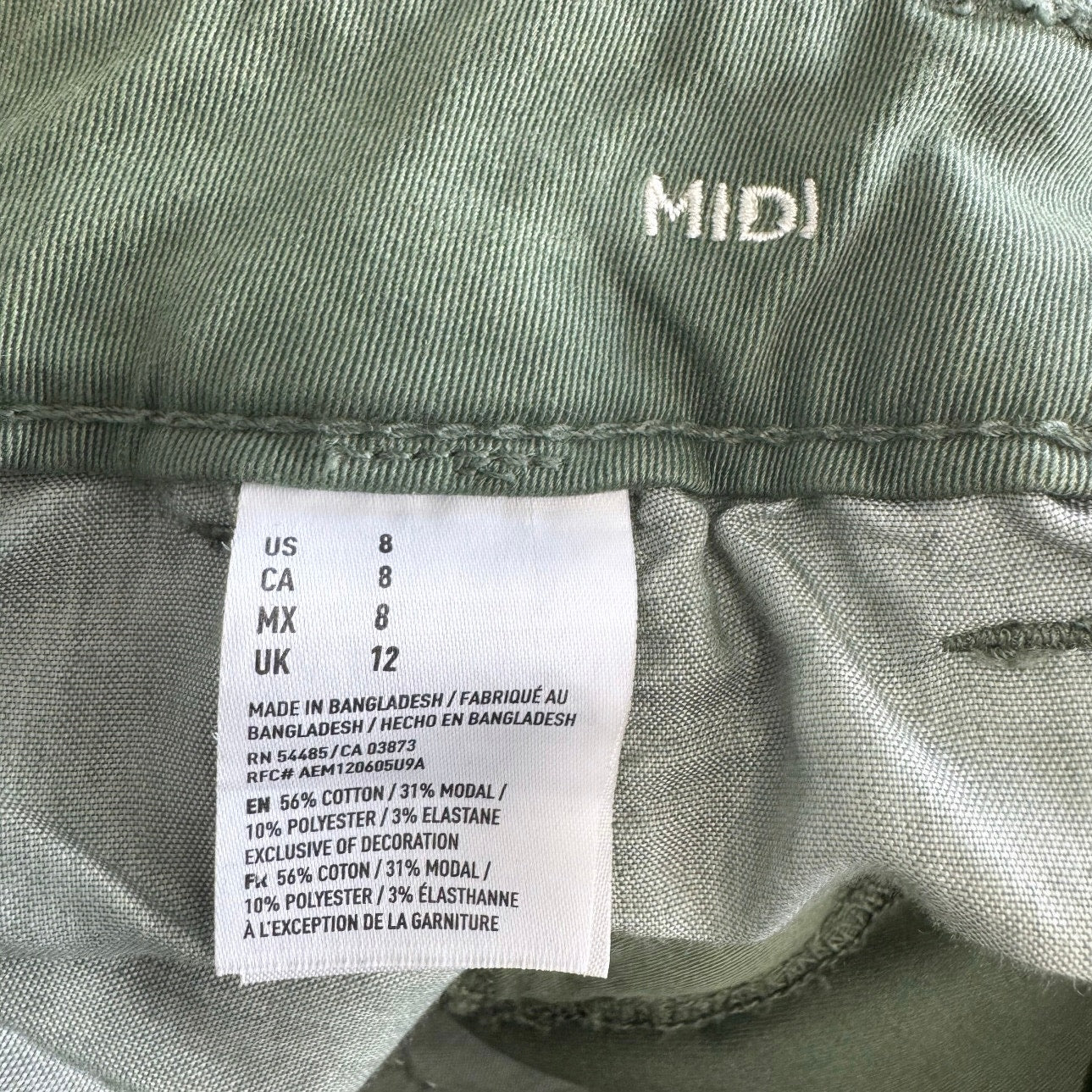 American Eagle Outfitters Denim Super Stretch Midi Waist Shorts