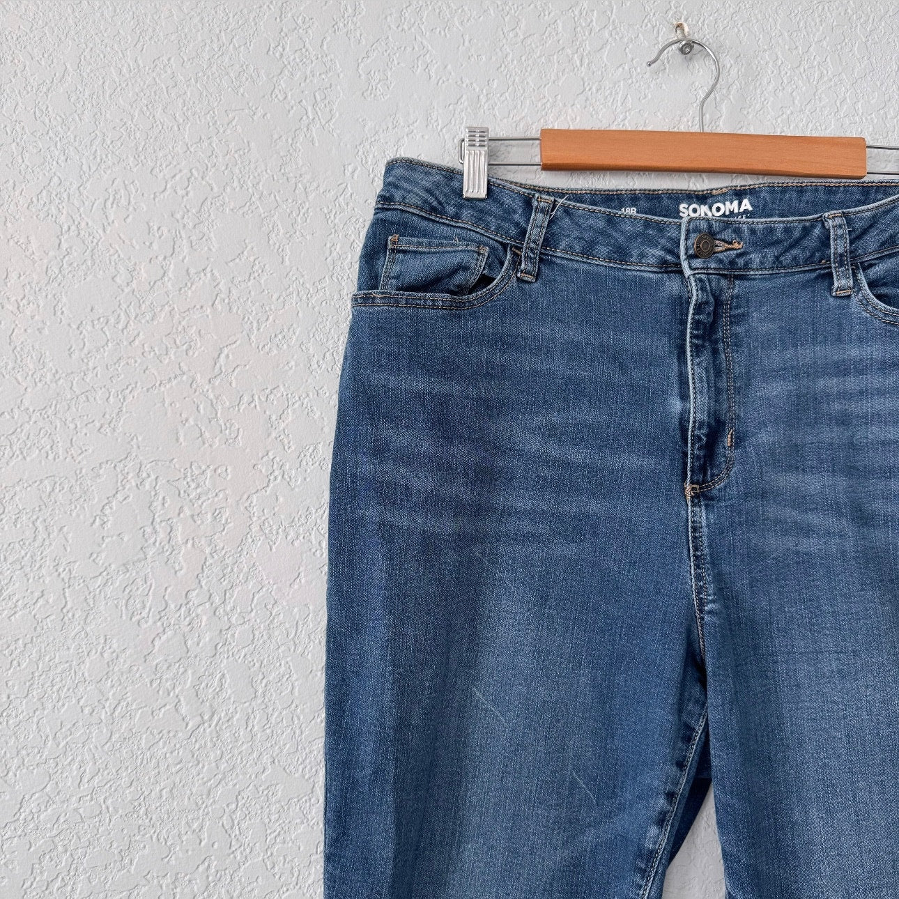 sonoma dark wash blue denim curvy skinny jeans