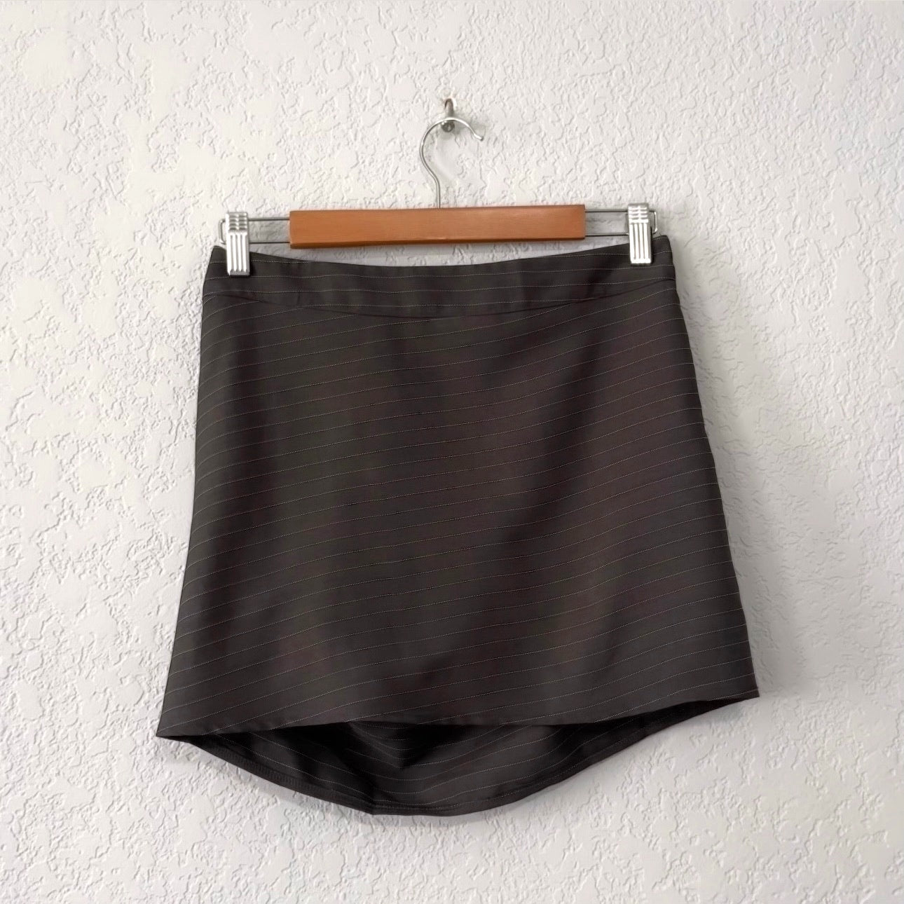 unbranded pinstriped officecore two piece mini skirt set