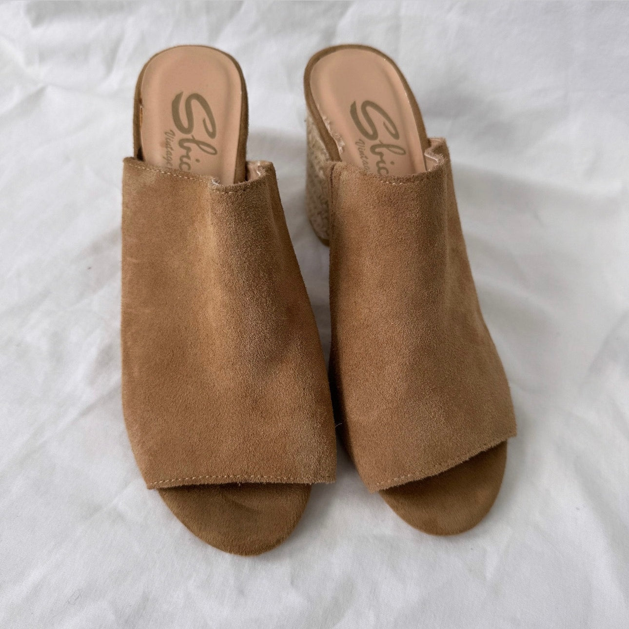 Sbicca Brown Slip On Clog Chunky Wedge Heels