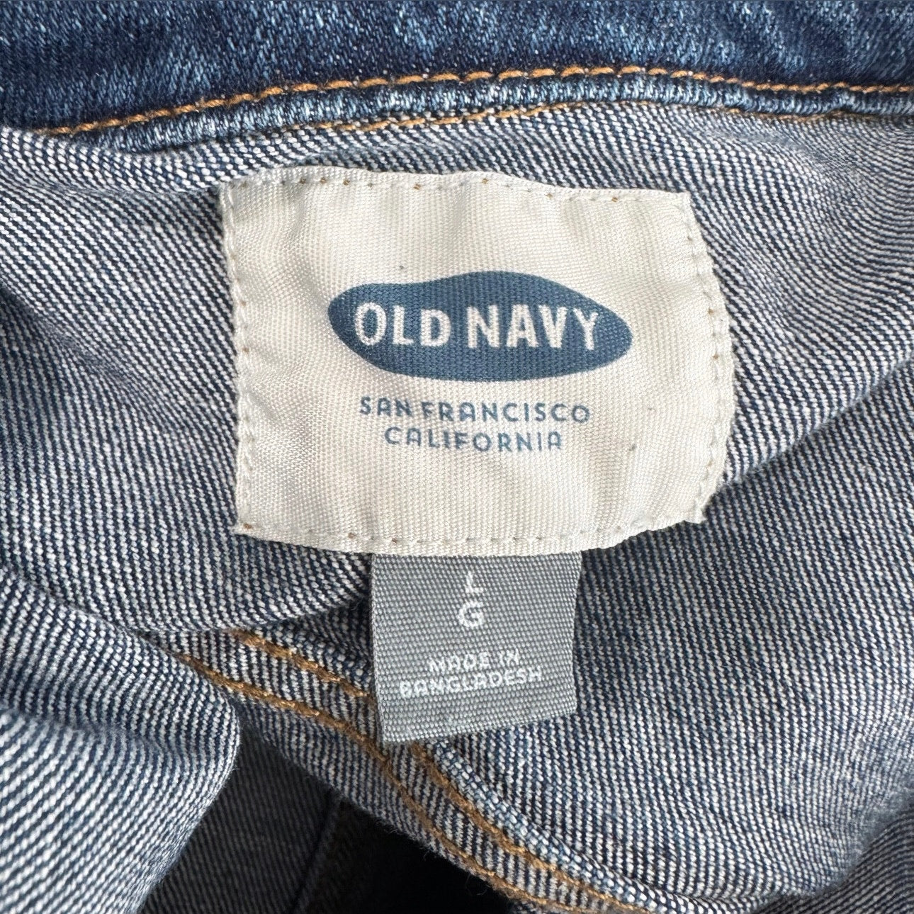 old navy dark wash denim jean button up jacket