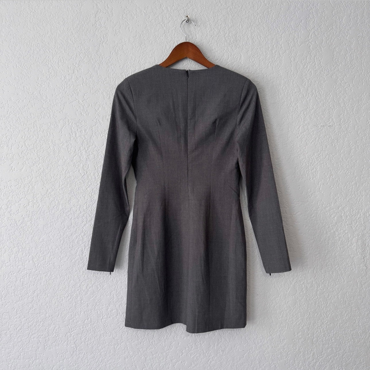 zara long sleeve office business casual mini dress
