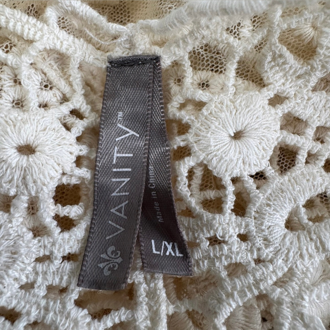 Vanity Short Sleeved Lace Coverup Tee