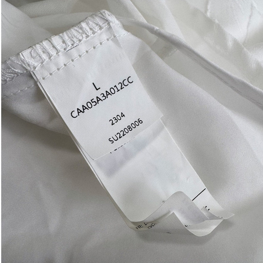 unbranded leaf print short sleeve flowy knee length dress