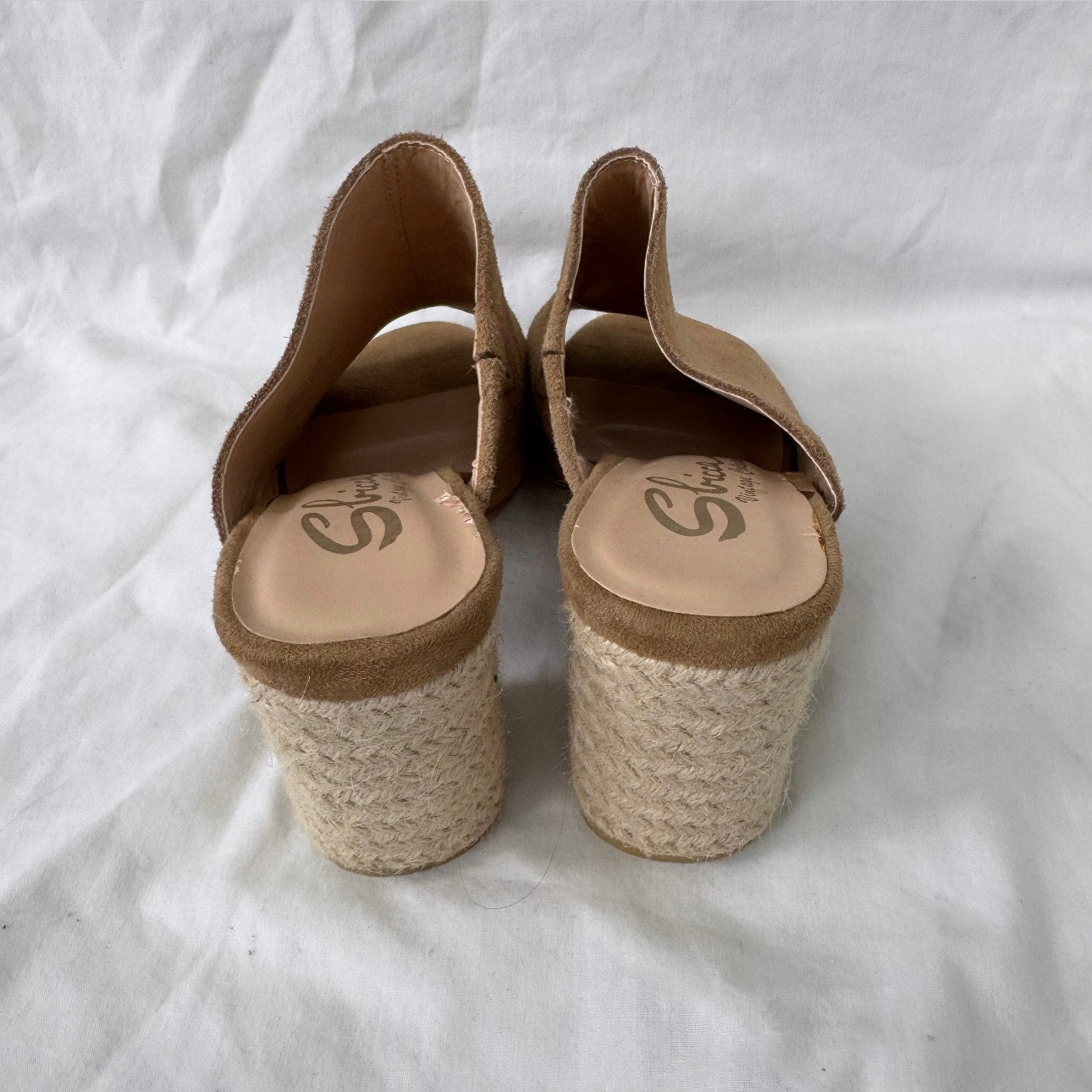 Sbicca Brown Slip On Clog Chunky Wedge Heels