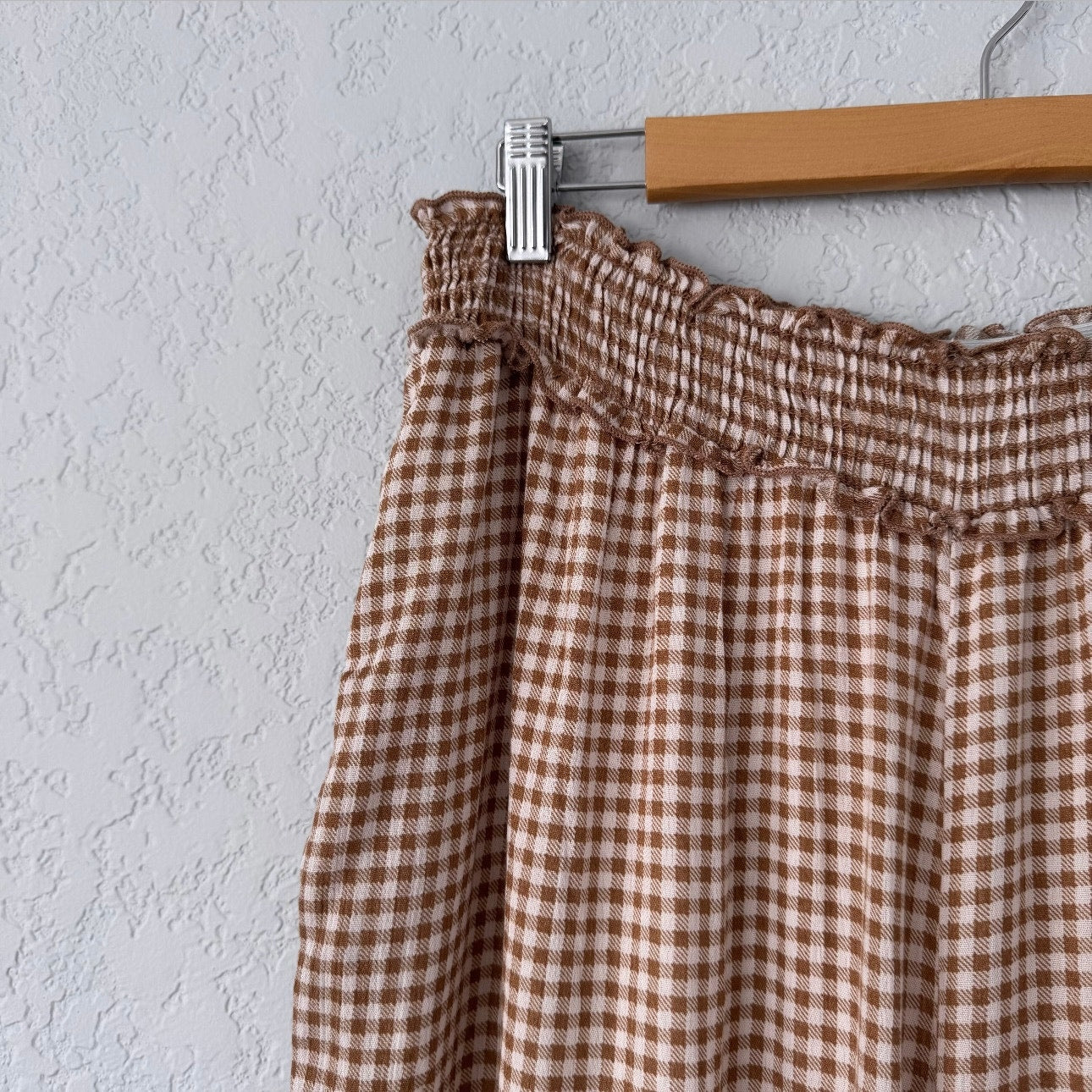 Perfectly Priscilla Gingham Print High Waisted Flare Bottom Pants