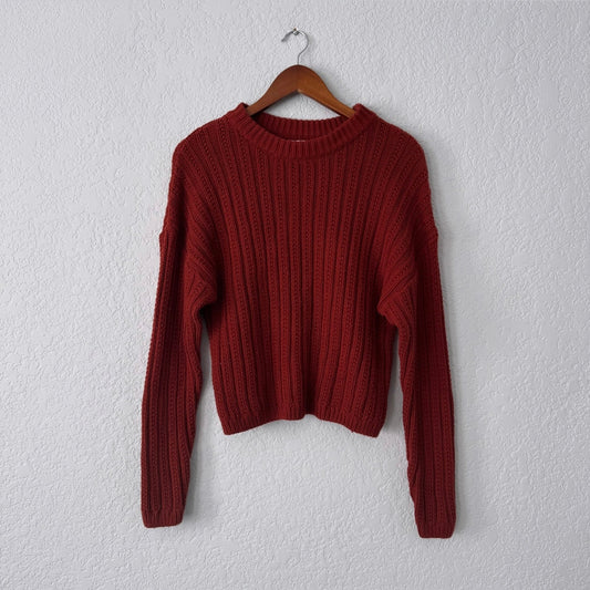 Universal Thread Red Knit Long Sleeve Sweater Size Medium