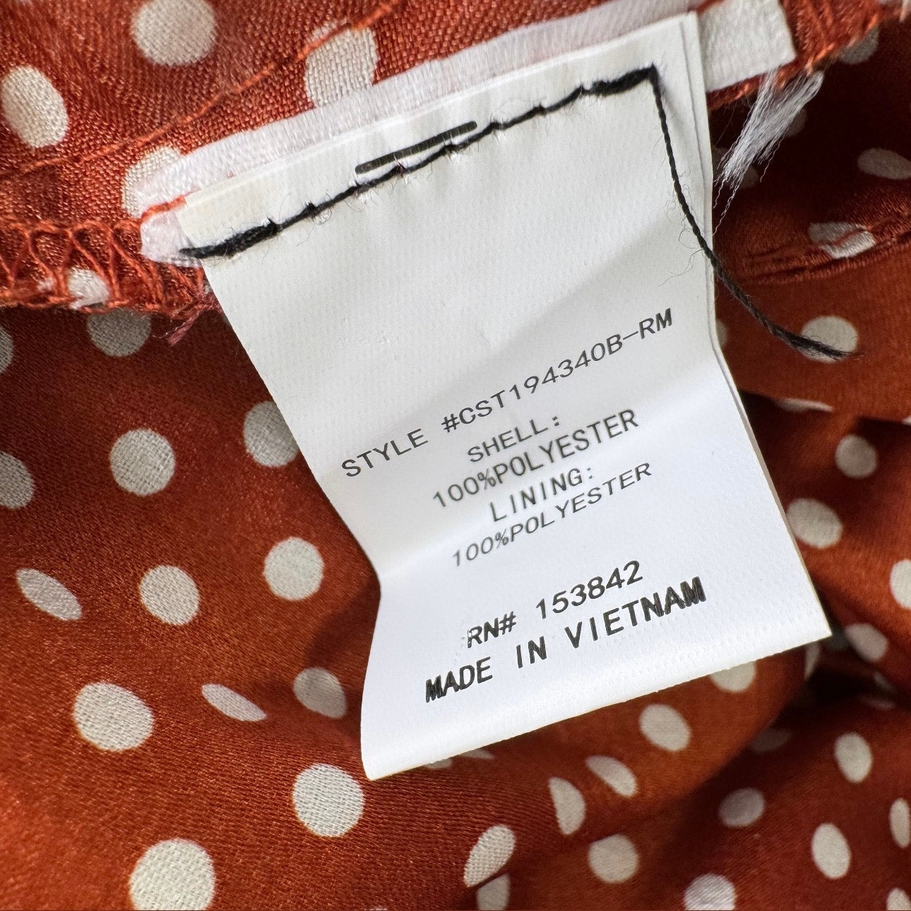code x mode polka dot cropped long puff sleeve top