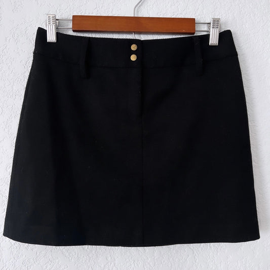 express wool blend stretch mini skirt