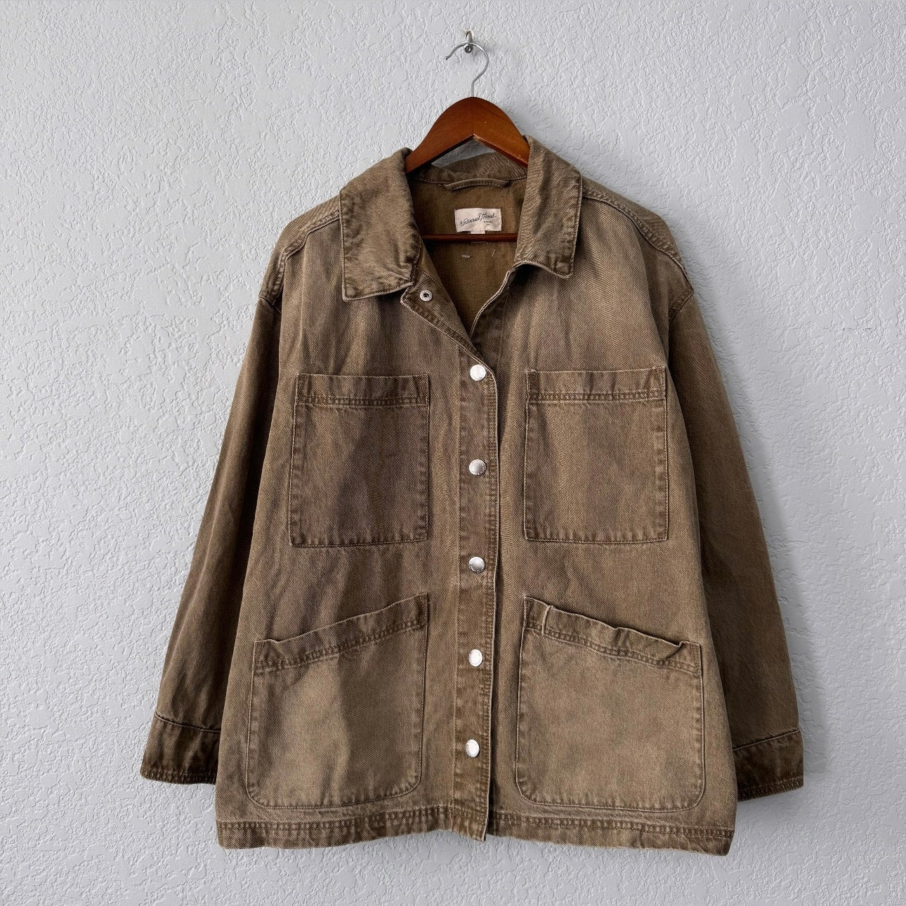 universal thread green washed denim button up jean jacket
