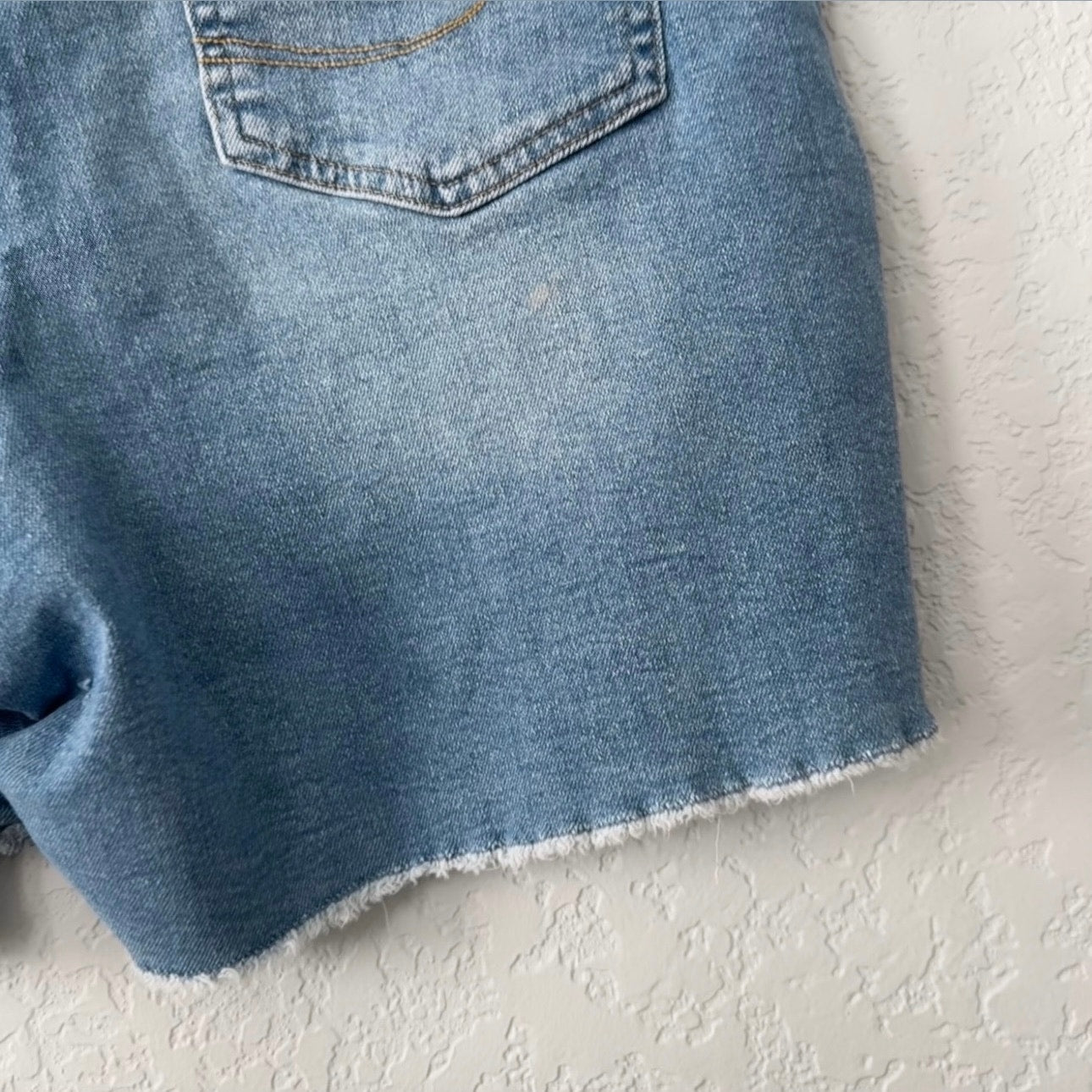 levi strauss light wash blue denim signature heritage high-rise shorts