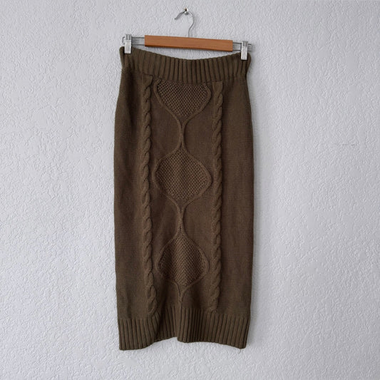 Fashion Nova Knit Skirt Bodycon Midi Length Skirt