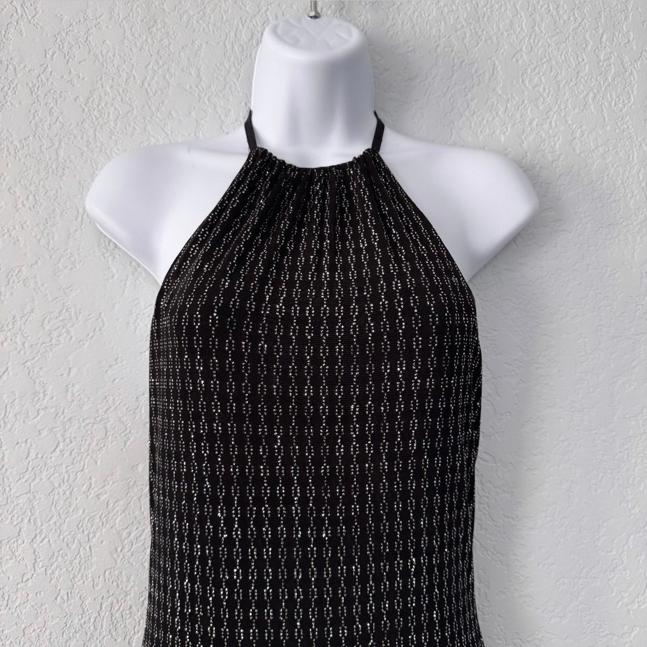 scott mcclintock vintage sparkly mini halter dress