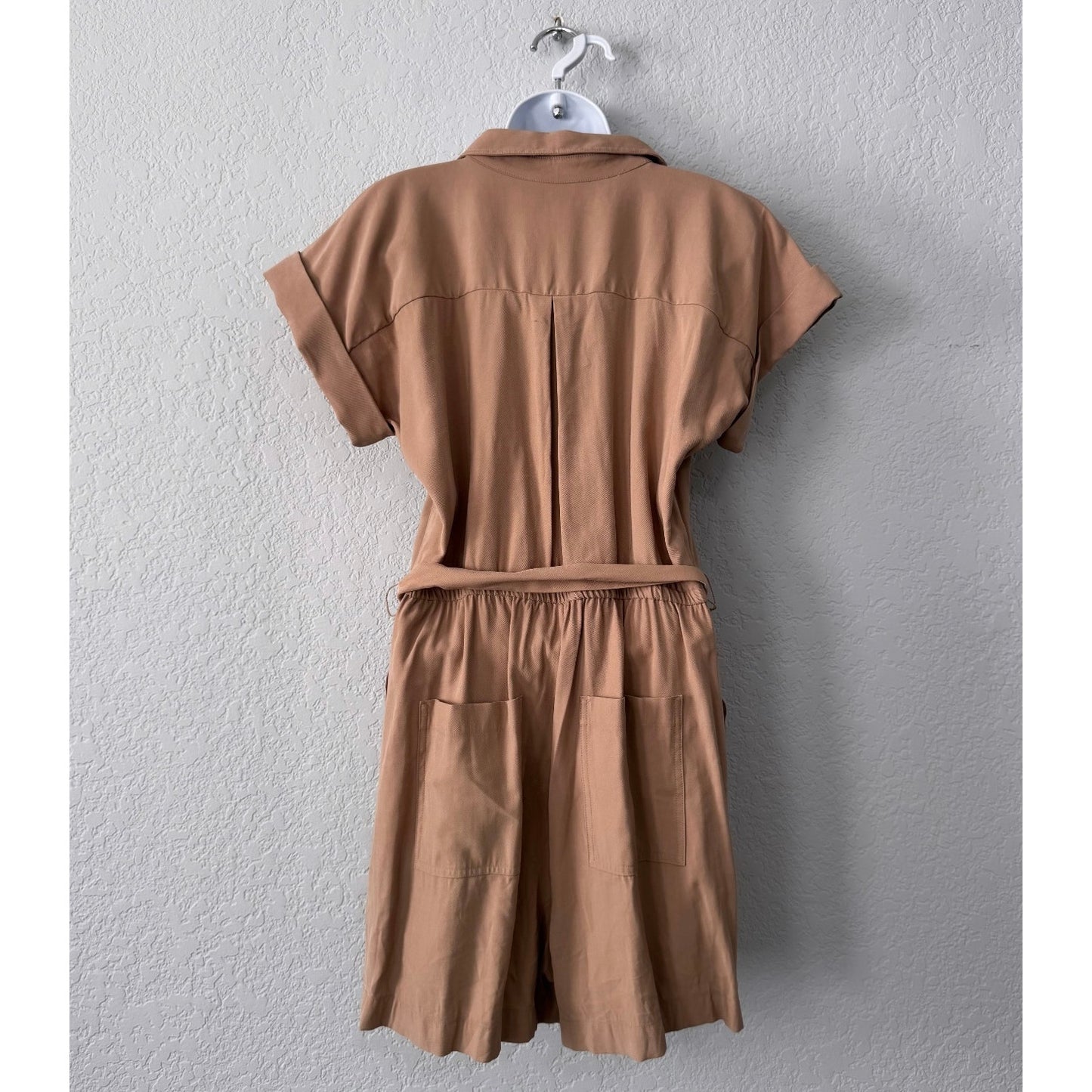 simply vera wang belted utility short sleeve shorts romper