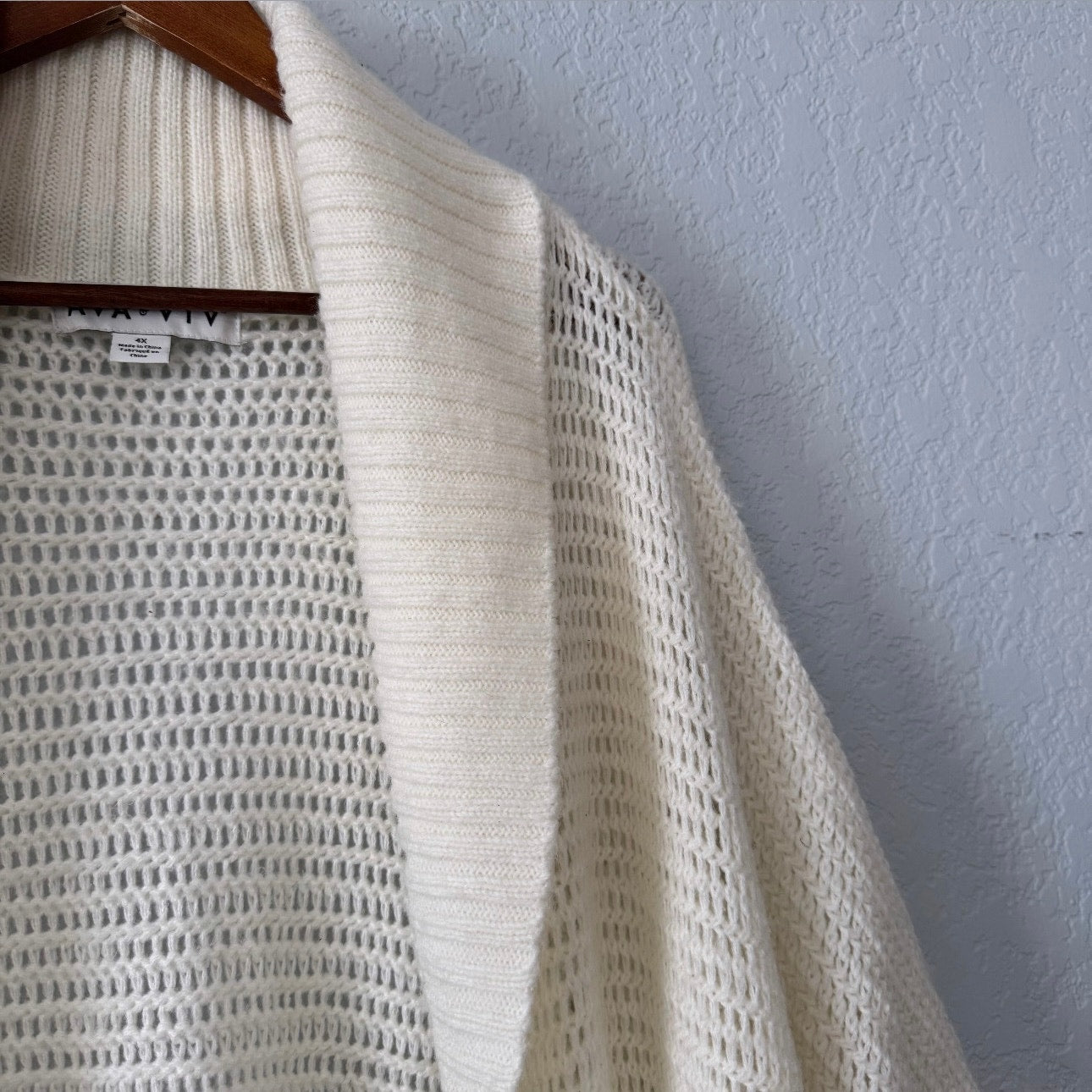ava & viv open knit slouchy short sleeve cardigan