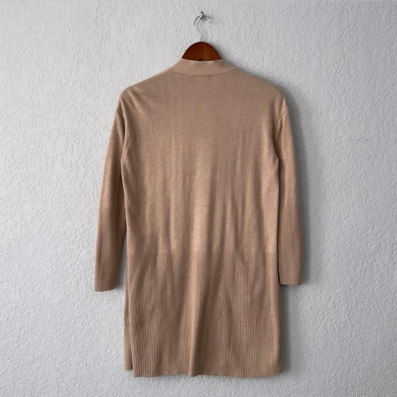 splendid cashmere blend long sleeve ribbed cardigan
