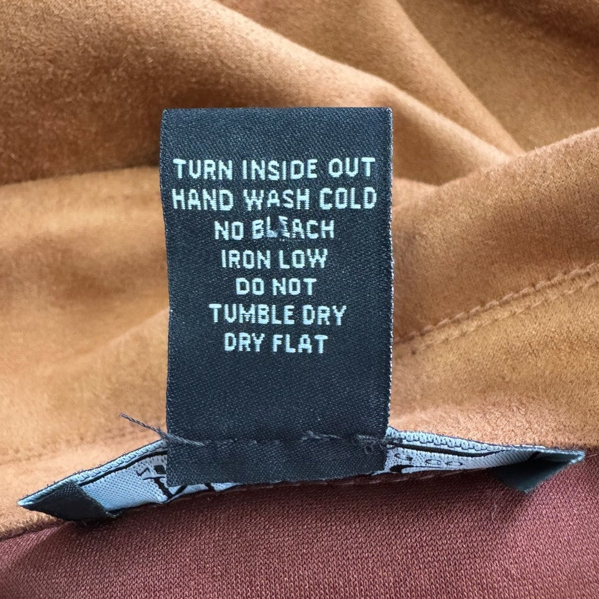 nycc faux suede button up long sleeve jacket