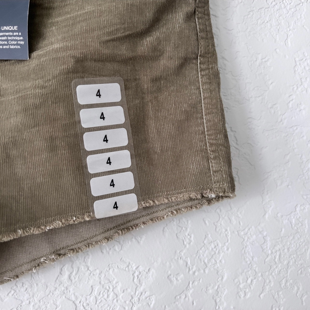 GAP green raw hem corduroy shorts size 4