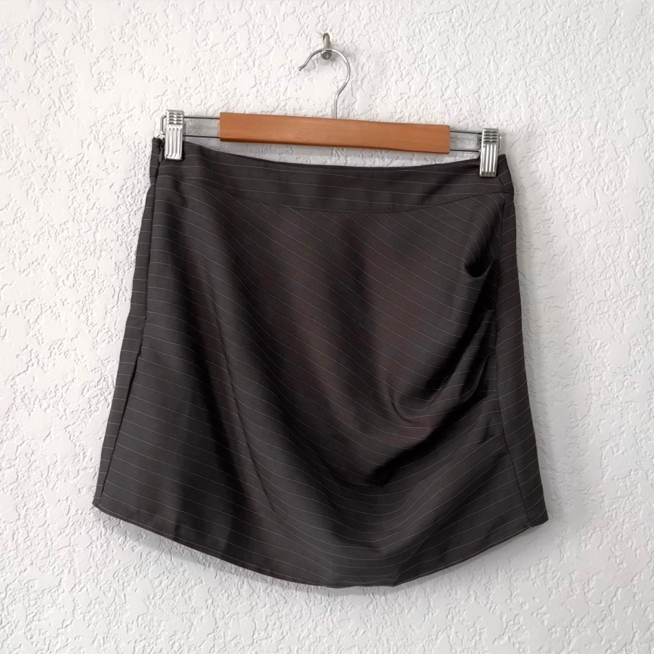 unbranded pinstriped officecore two piece mini skirt set