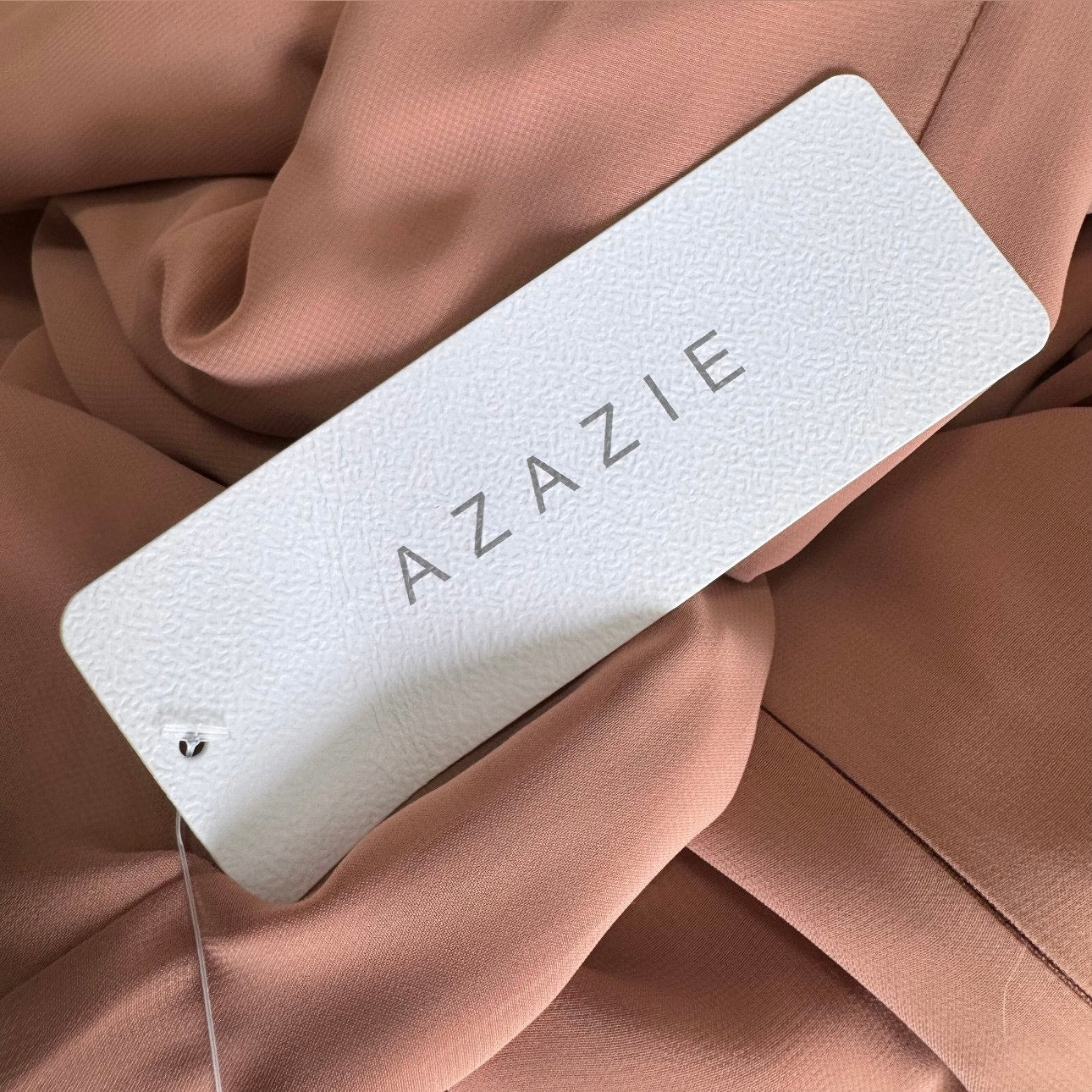 azazie bronzer sleeveless maxi length bridesmaid dress